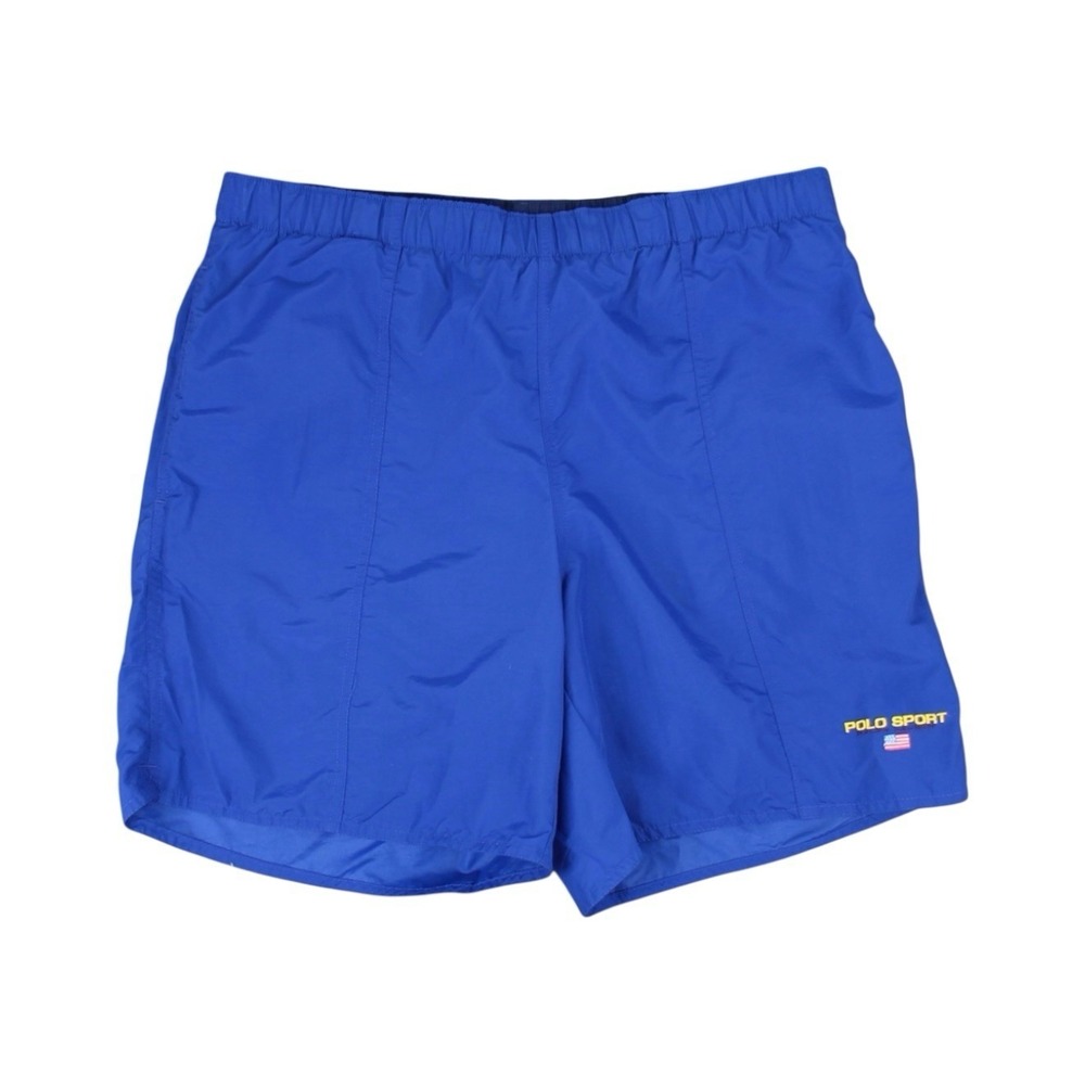 Vintage Polo Sport Ralph Lauren Swim Trunks Blue Mesh Lined Men's Size Medium